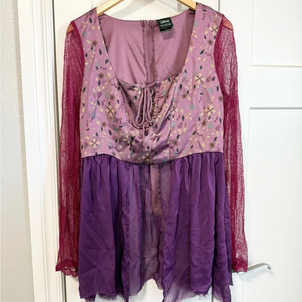 Her Universe Disney Hocus Pocus Sarah Peplum Lace-Up long sleeve top size XL - Picture 1 of 13